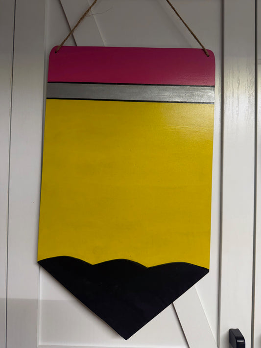 Painted Pencil Door Hanger (Can be personalized)