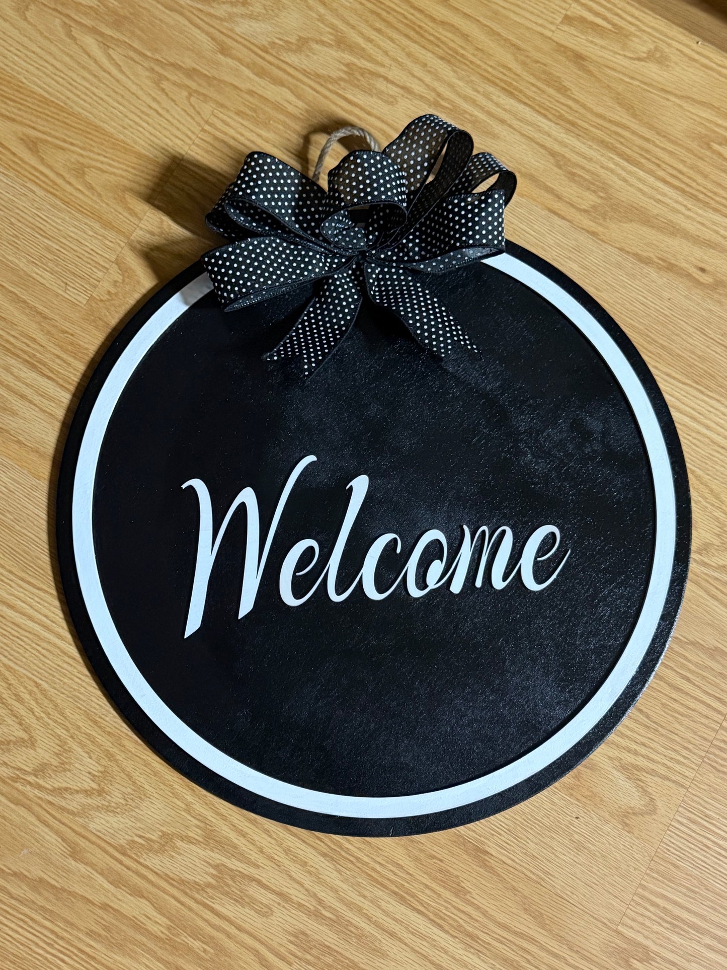 Welcome Wooden Door Hanger