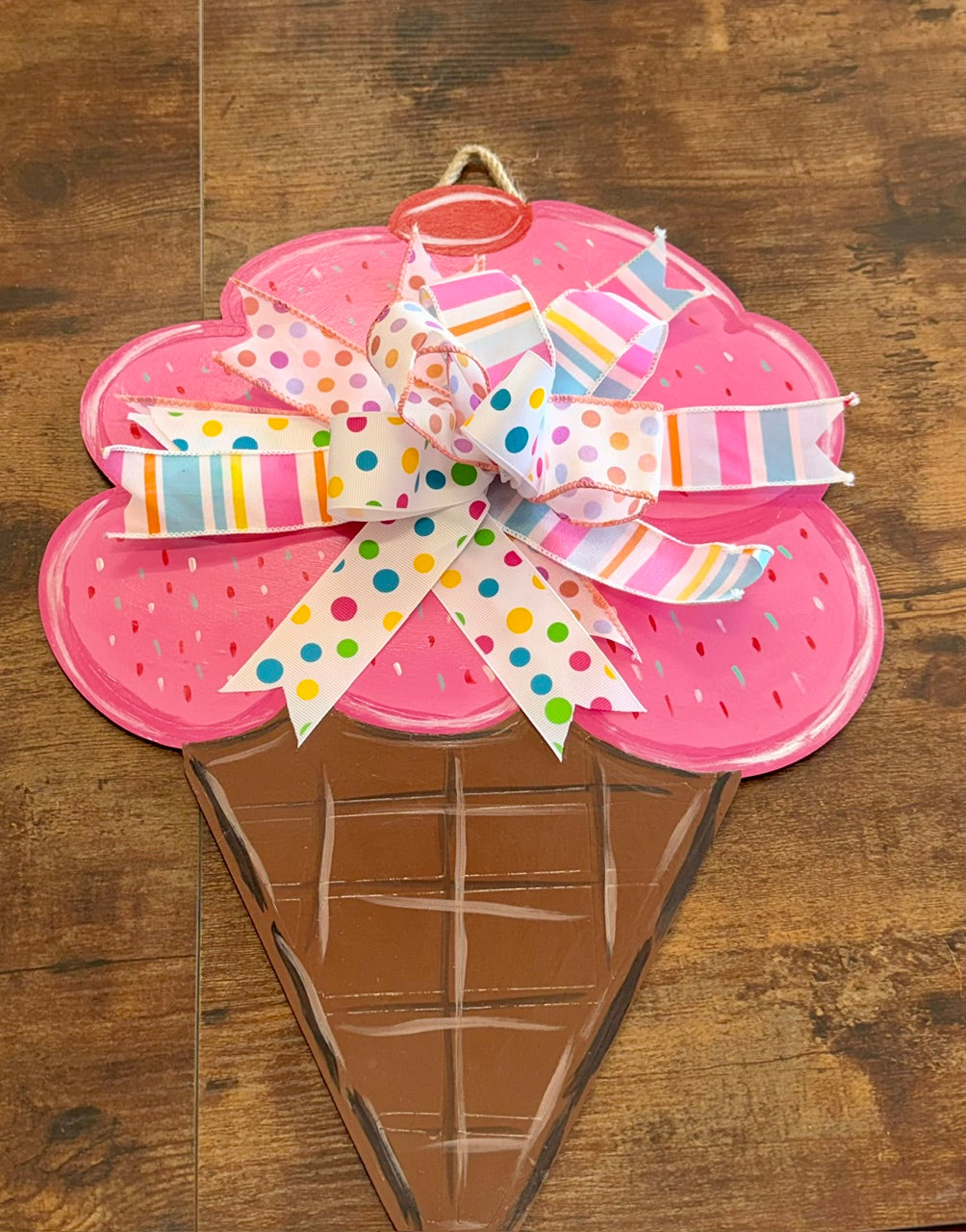 Ice Cream Cone Door Hanger