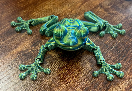 3D frog (Multi Blue/Green)