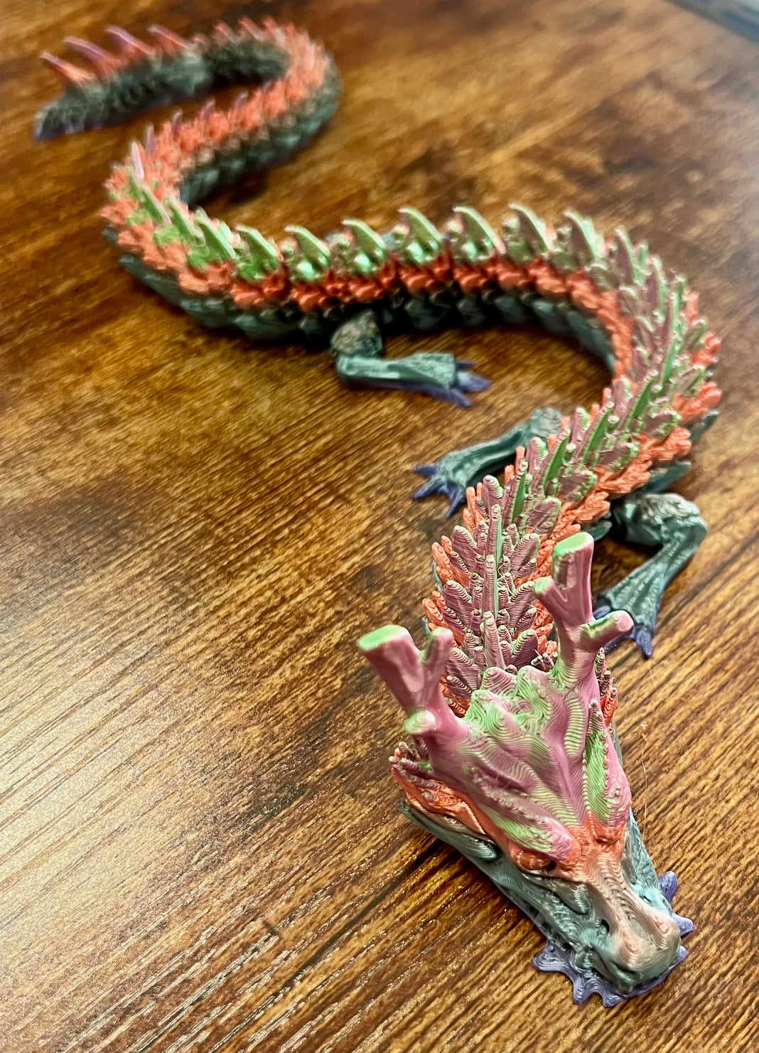 3D Dragon (Multi Orange/purple/green/blue)