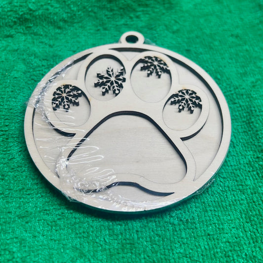 Dog Paw Ornament Blank 3D 2025