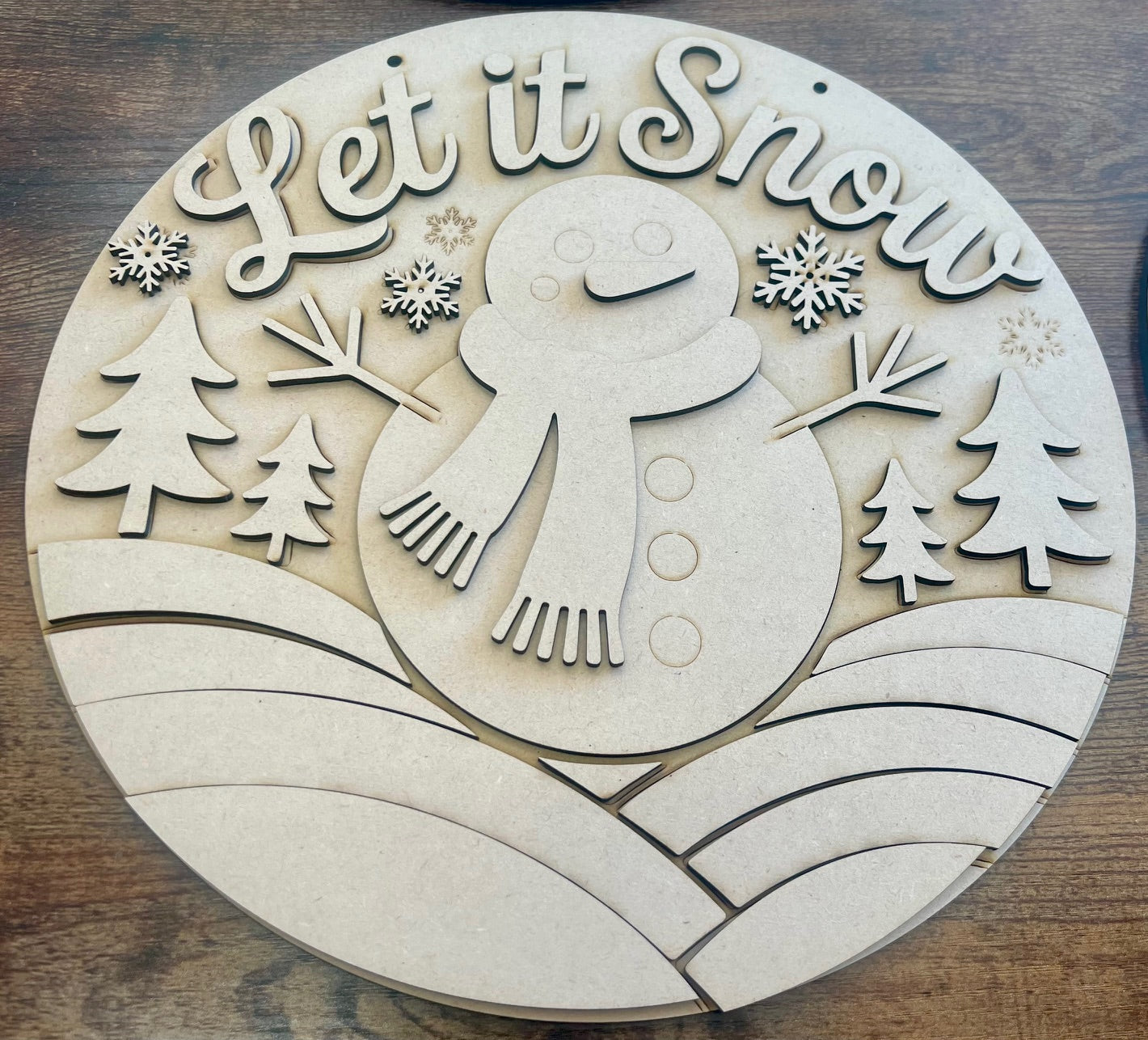 Let it Snow Door Hanger (Blank)