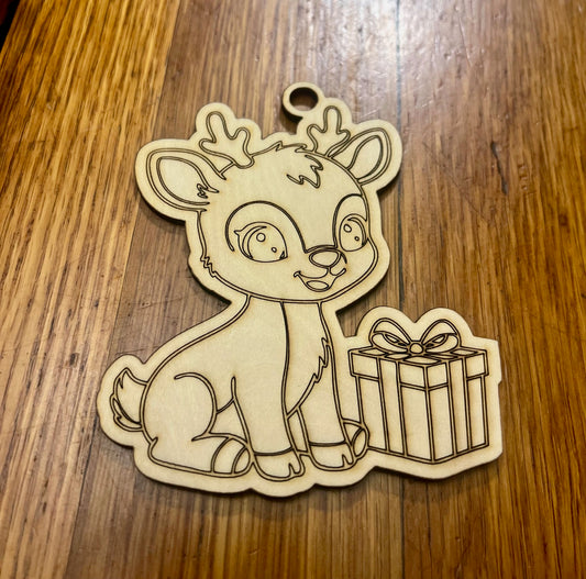 Reindeer Ornament Blank 2025
