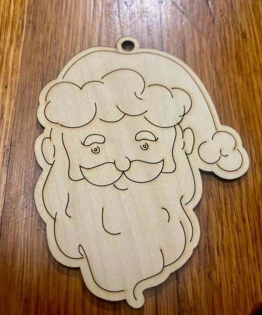 Santa Clause Ornament Blank 2025